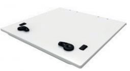 Lewmar Low Profile Hatch Size 44 - 20 3 16 x 20 3/16 in. Flange Base (White/Silver)